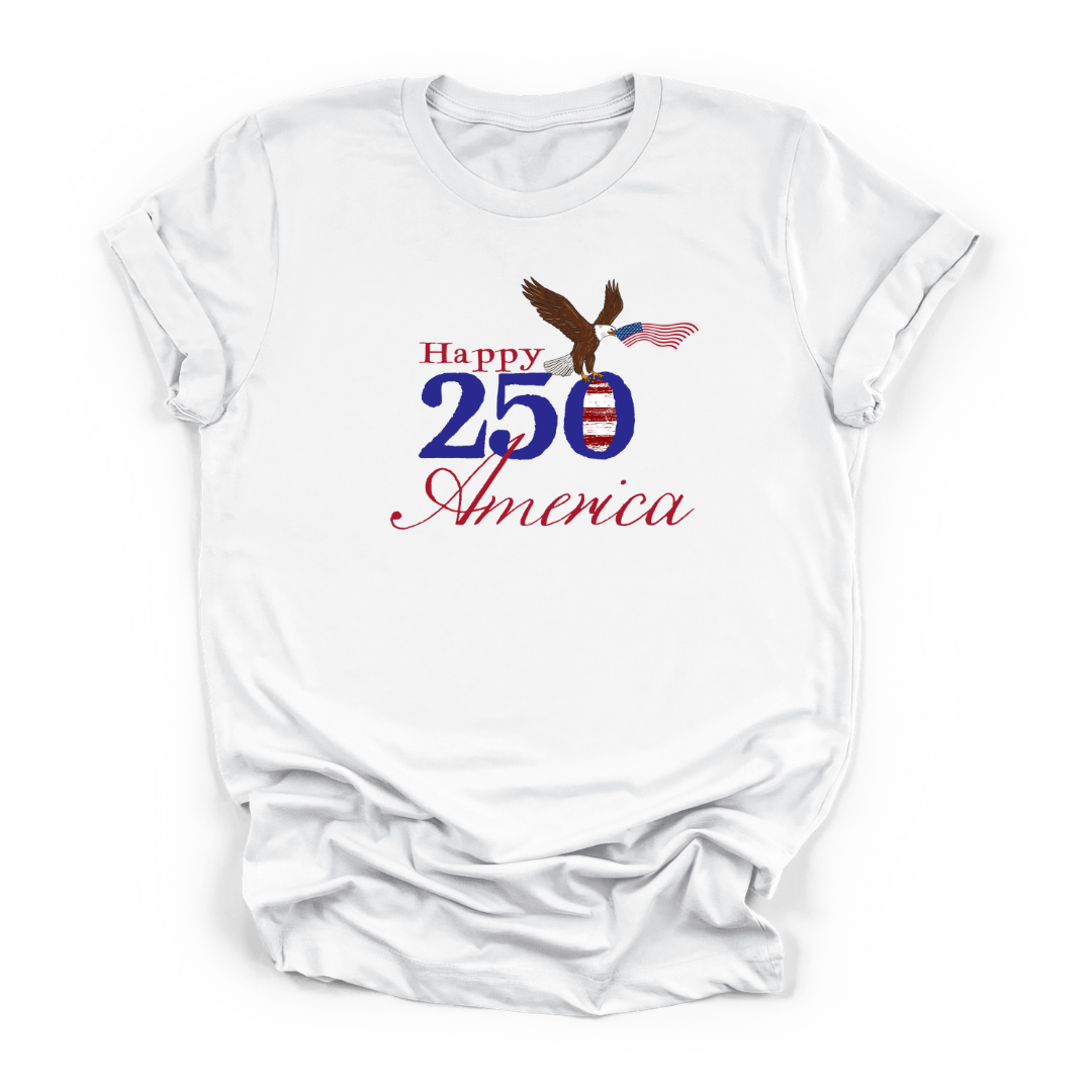 Happy 250th America Eagle Flag | Deluxe T-shirt