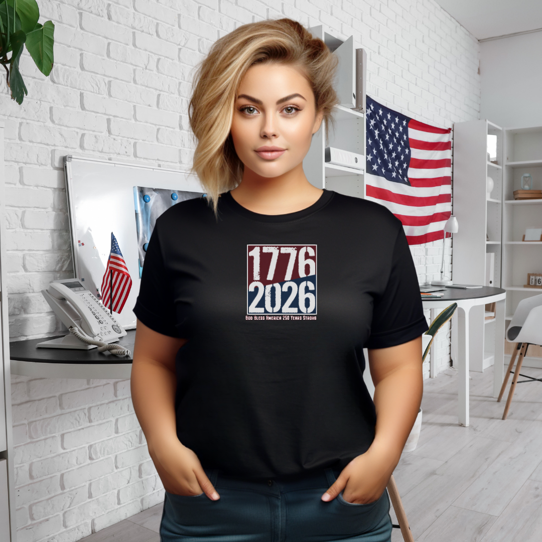 1776–2026 Anniversary 250 Years Strong | Cotton T-shirt USA