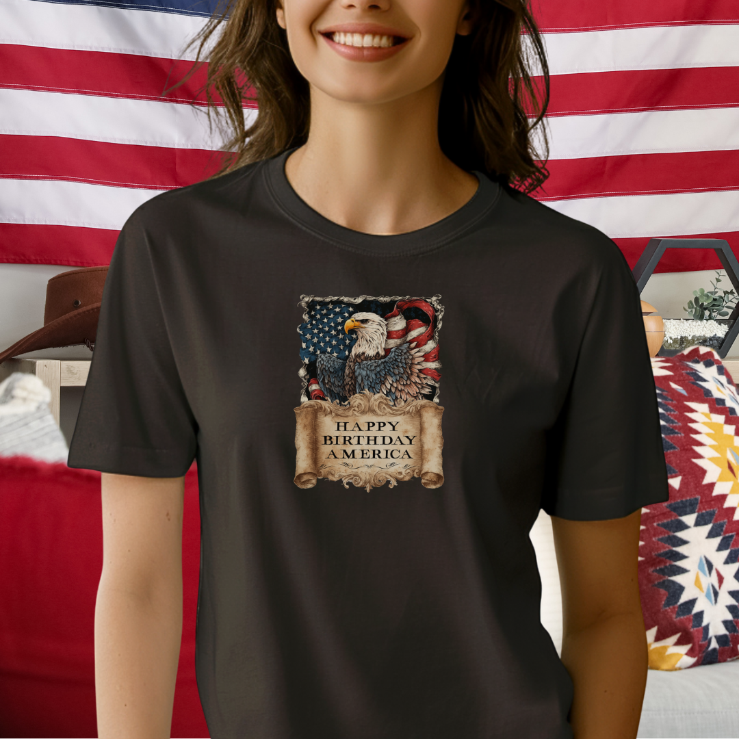American Eagle Parchment Scroll 250 Years | T-shirt, USA made