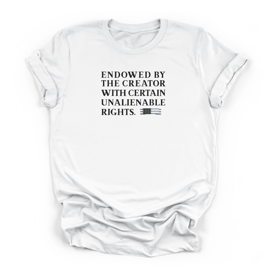 Endowed by the creator with certain unalienable rights | Deluxe Tee