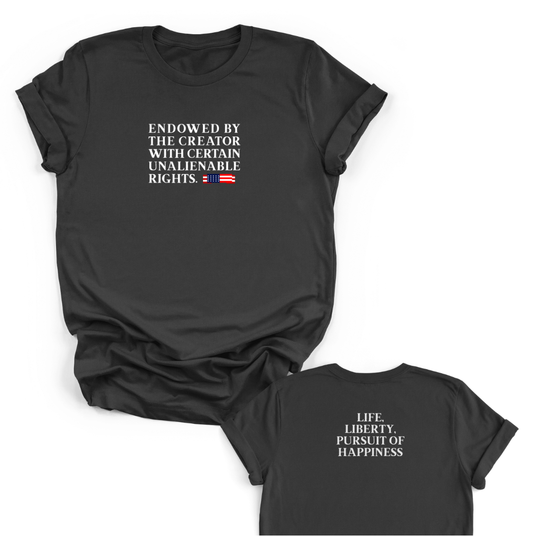 Endowed by the creator with certain unalienable rights | Deluxe Tee