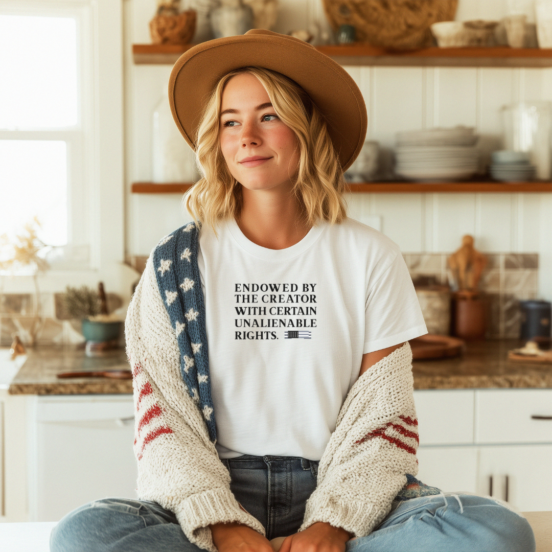 Endowed by the creator with certain unalienable rights | Deluxe Tee